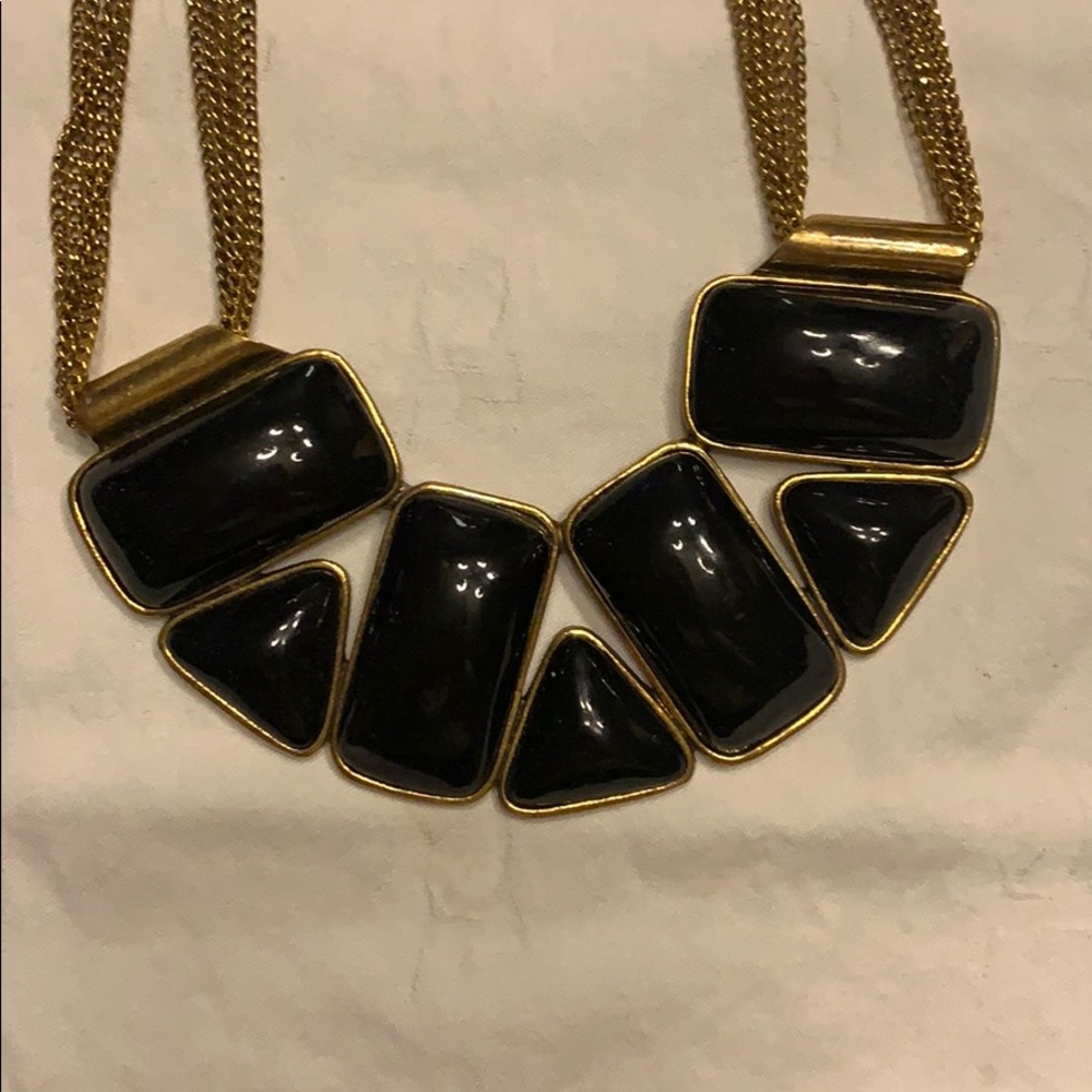 Black Collar Statement Necklace - image 2